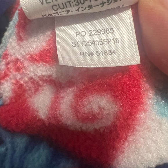 Patagonia Synchilla Snap-T Fleece Pullover XXS Patchwork Print Red Blue Vintage - Picture 11 of 14